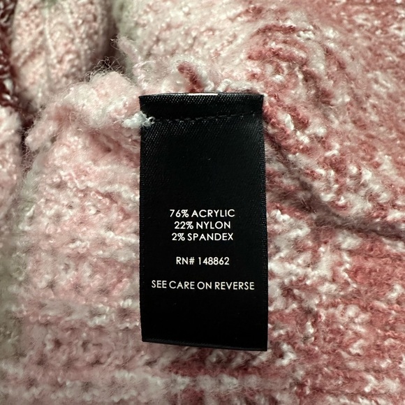 Torrid Women's Beautiful V-Neck Striped Sweater Size 3X Pink, Burgundy, Cream - Picture 6 of 6